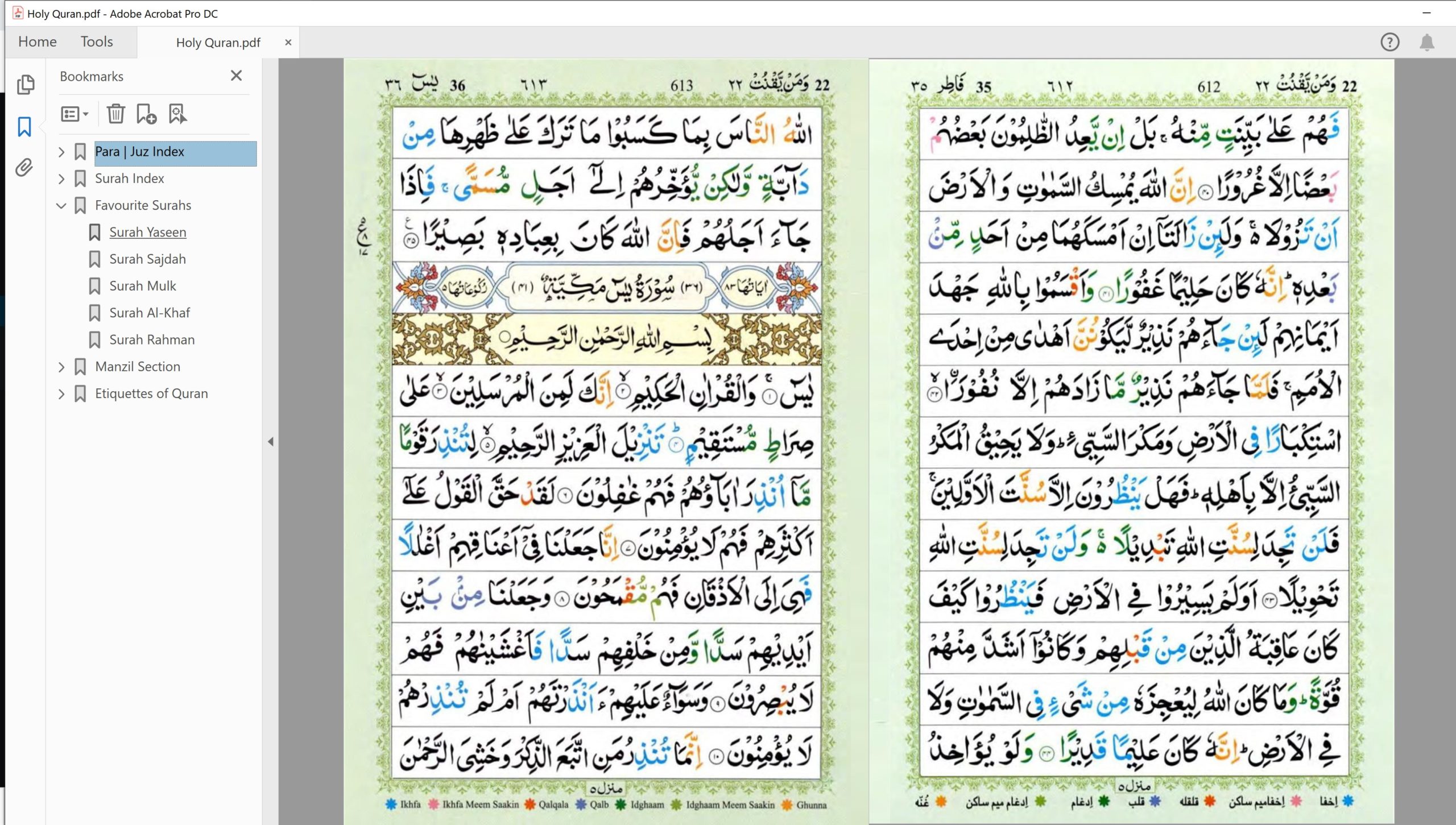 color coded quran apps